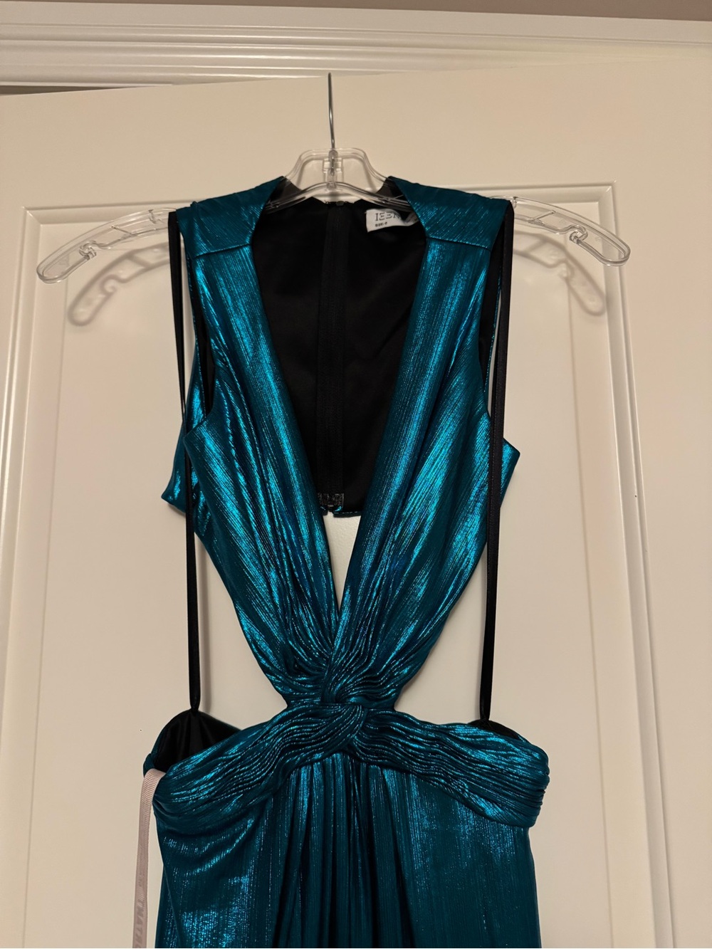 Mac Duggal Shimmering Teal Evening Dress - Picture 5 of 8